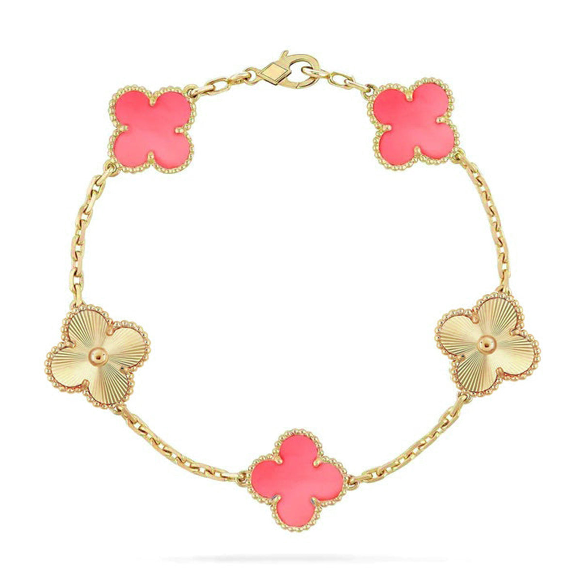 [GALE] CLOVER 5 MOTIFS  PINK MOP BRACELET COLLECTION