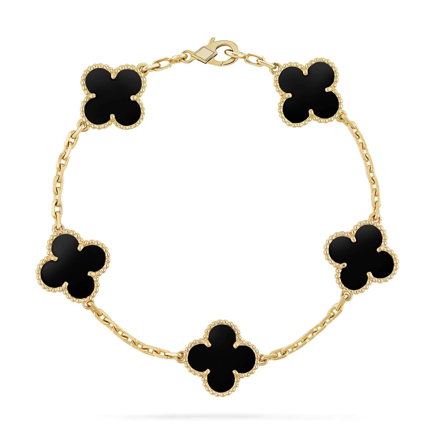 [GALE]CLOVER  5 MOTIFS BLACK ONYX BRACELET