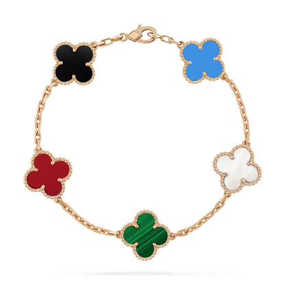 [GALE]CLOVER 5 MOTIFS MULTICOLOR BRACELET