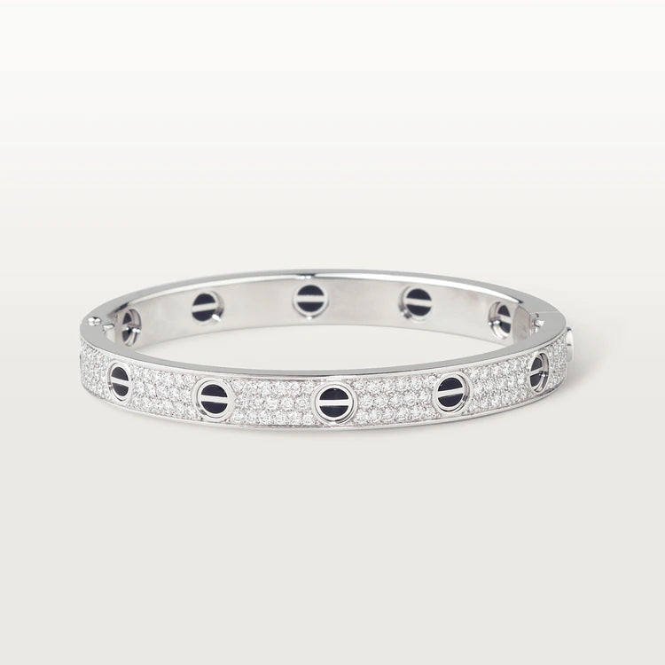[GALE]LOVE BRACELET 6.1MM DIAMOND-PAVED CERAMIC