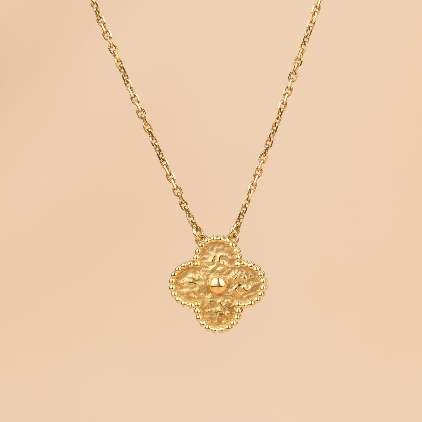 [GALE]CLOVER 15MM  BRONZING NECKLACE