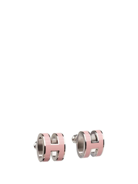 [GALE]MINI POP H SILVER EARRINGS PINK