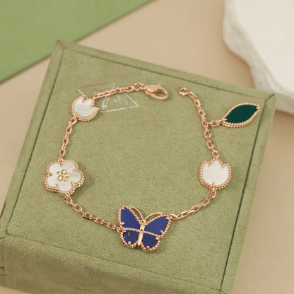 [GALE]LUCKY SPRING BUTTERFLY 5 MOTIF BRACELET