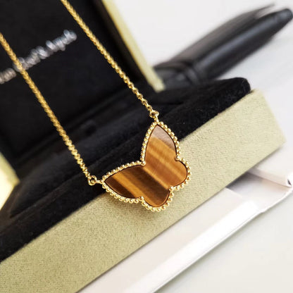 [GALE] TIGER__ EYE BUTTERFLY NECKLACE