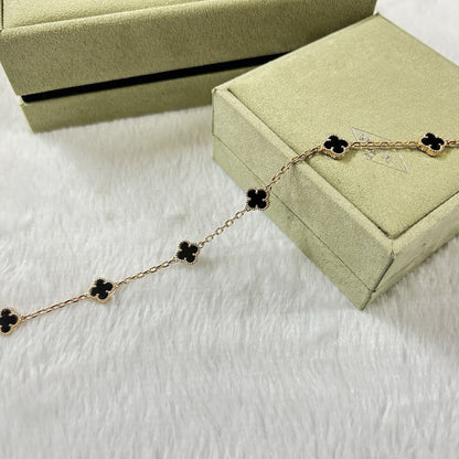 [GALE]CLOVER 6 MOTIF  ONYXS BRACELET