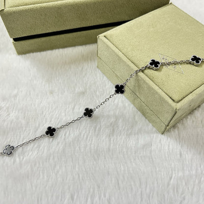 [GALE]CLOVER 6 MOTIF  ONYXS BRACELET