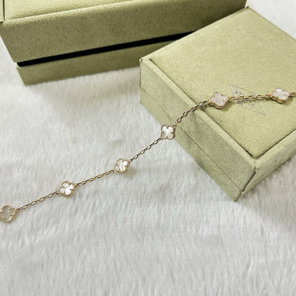 [GALE]CLOVER 6 MOTIF WHITE MOP BRACELET