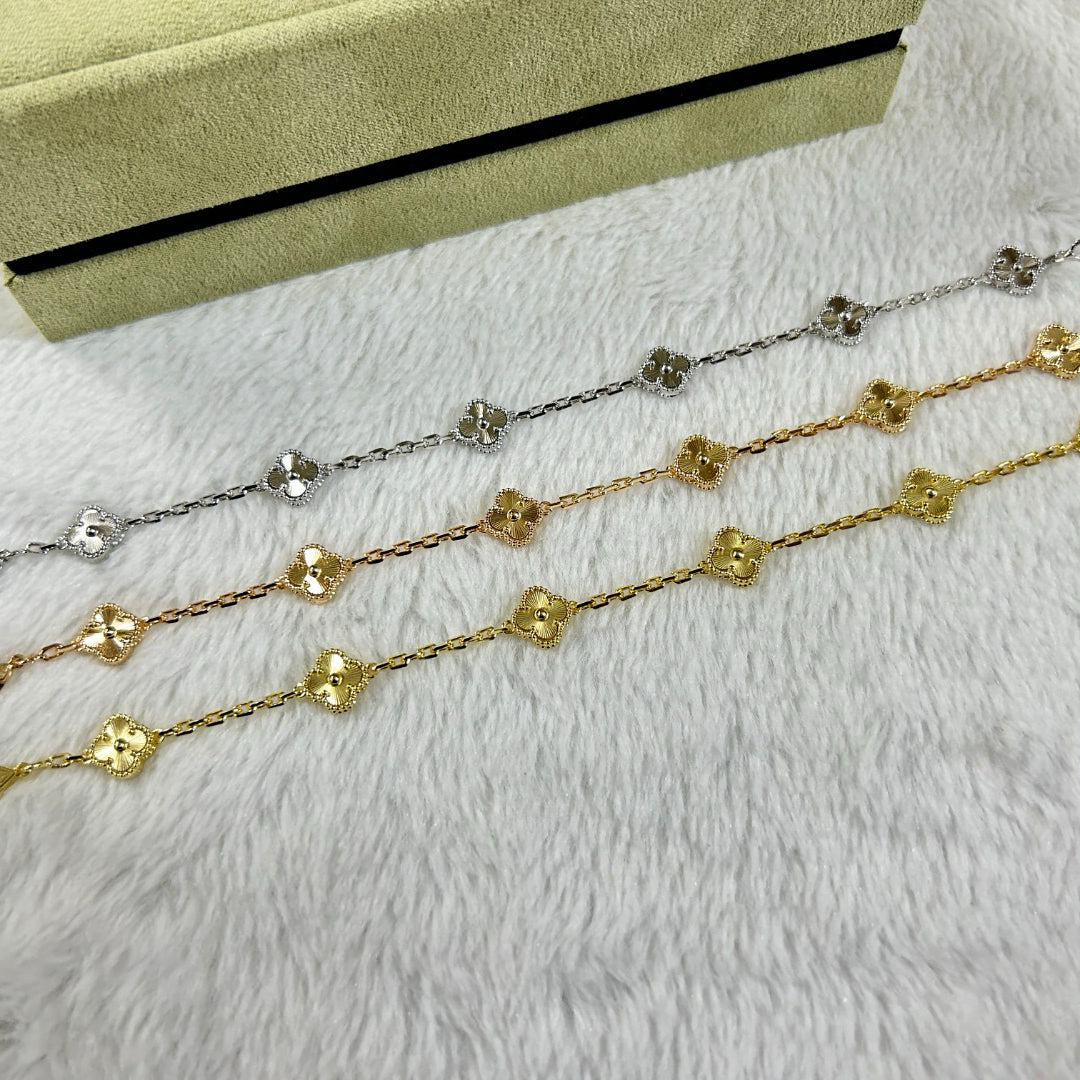[GALE]CLOVER 6 MOTIF DIAMOND BRACELET