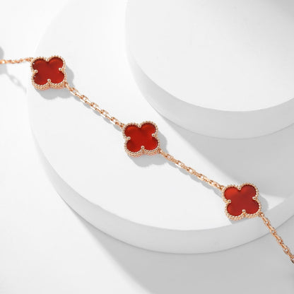 [GALE]CLOVER 10 MOTIFS CARNELIAN NECKLACE