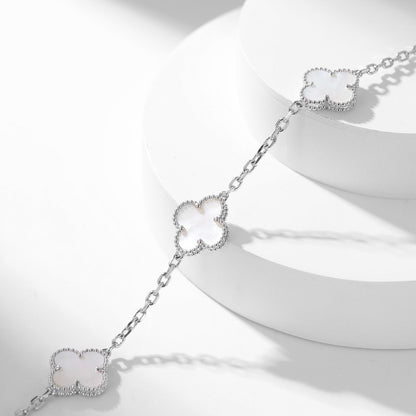 [GALE]CLOVER 10 MOTIFS WHITE MOTHER OF PEARL NECKLACE