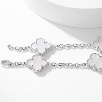 [GALE]CLOVER 10 MOTIFS WHITE MOTHER OF PEARL NECKLACE