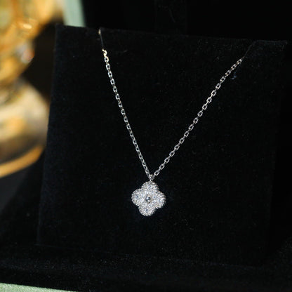 [GALE]CLOVER MINI 9.5MM PENDANT DIAMOND NECKLACE