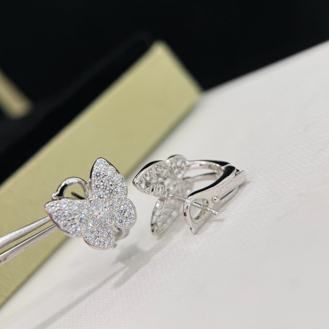 [GALE]BUTTERFLY ALL DIAMOND EARRINGS