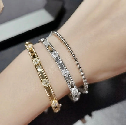 [GALE]CLOVER BRACELET 4MM DIAMONDS