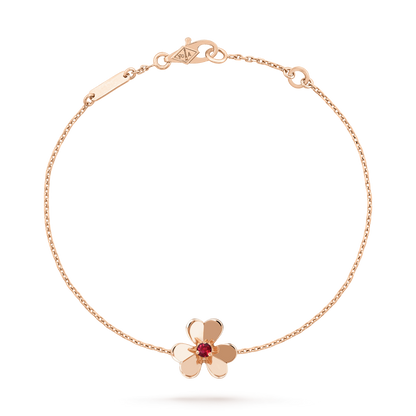 [GALE]FRIVOLE GOLD FLOWER PINK MALACHITE BRACELET