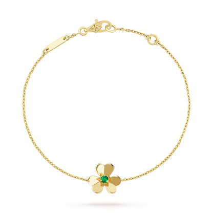[GALE]FRIVOLE GOLD FLOWER PINK MALACHITE BRACELET