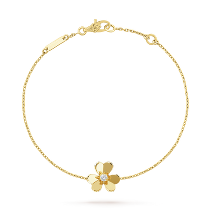 [GALE]FRIVOLE GOLD FLOWER PINK MALACHITE BRACELET