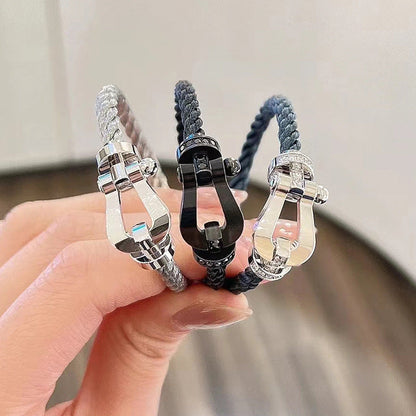 [GALE]FORCE LARGE HORSESHOE NO DIAMOND BRACELET ROSE GOLD