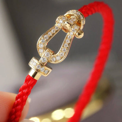 [GALE]FORCE LARGE HORSESHOE FULL DIAMOND BRACELET GOLD