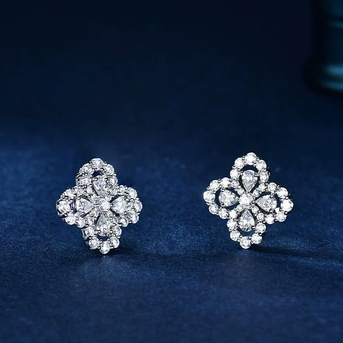 [GALE]LOOP EARRINGS FULL MOTIF DIAMOND 16MM