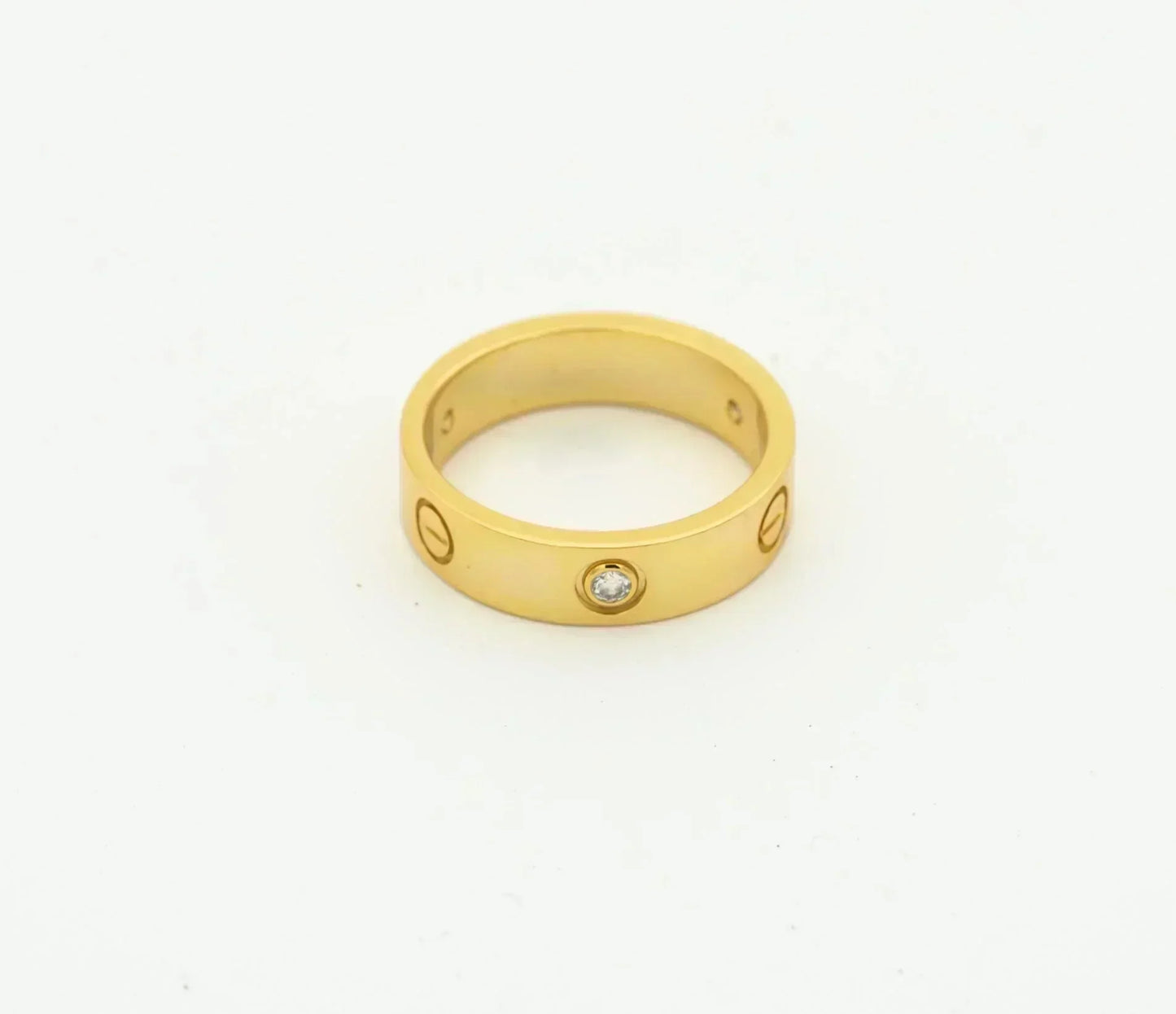 [GALE]LOVE RING 4MM 1 DIAMOND GOLD