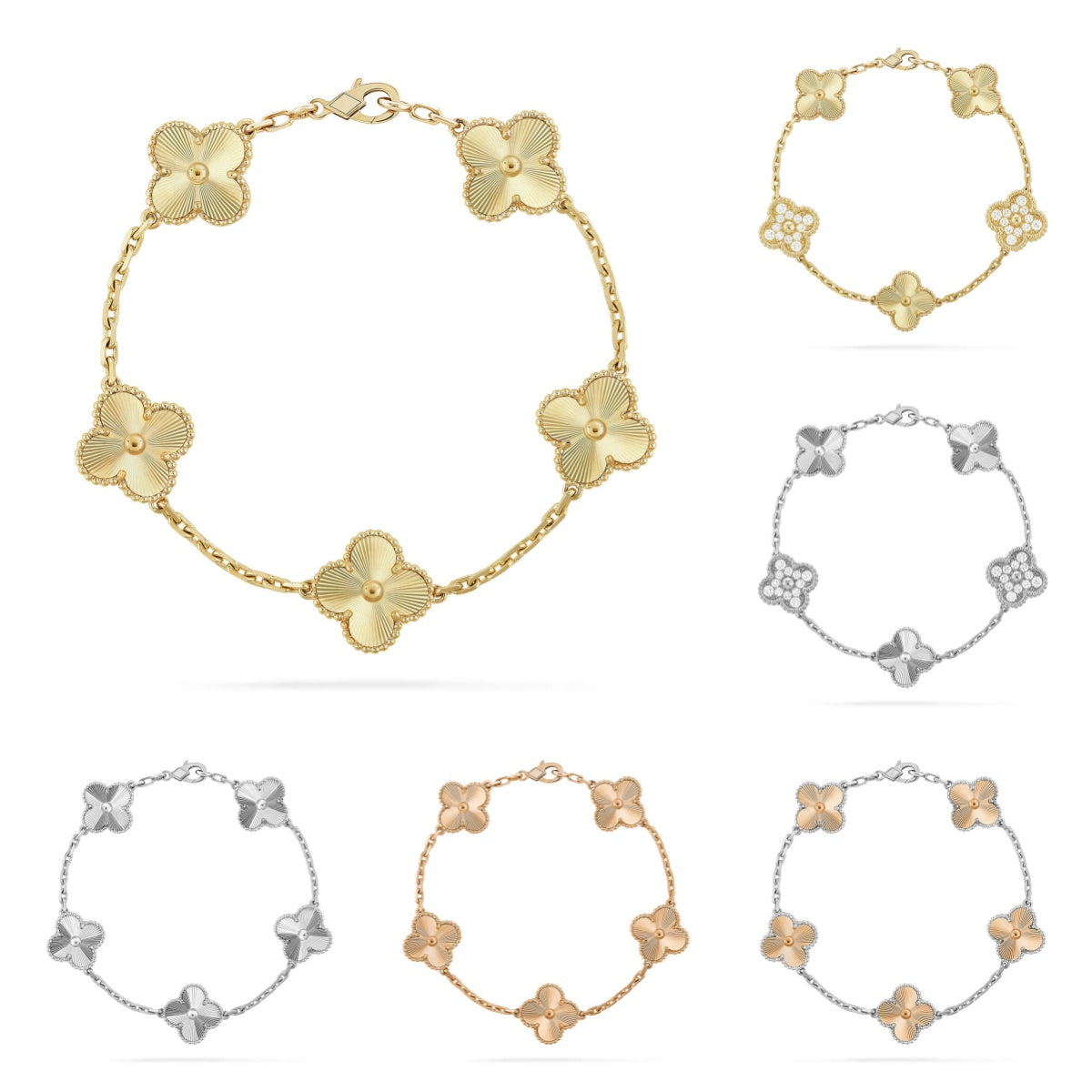 [GALE] CLOVER 5 MOTIF LASER BRACELET COLLECTION