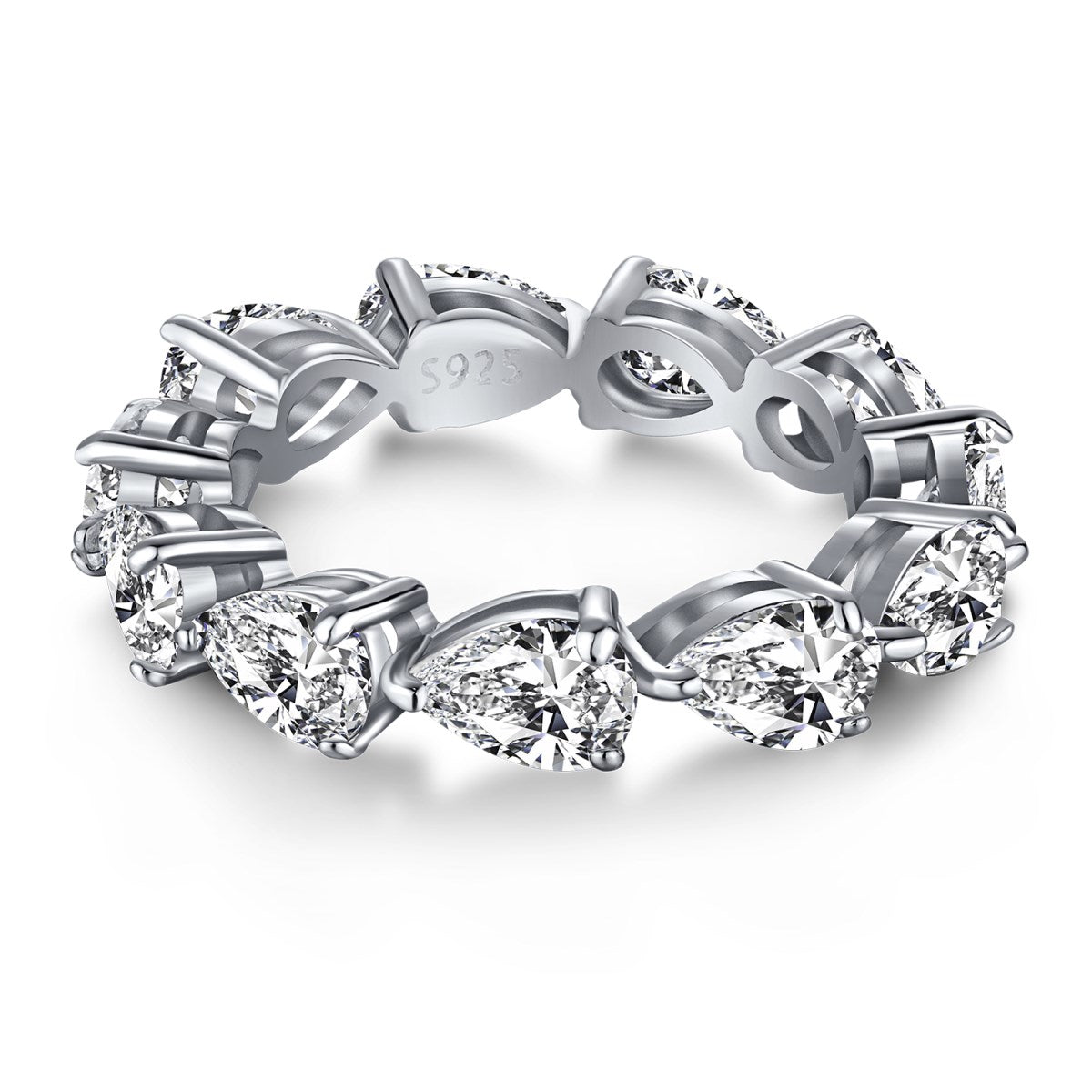 [GALE]Exquisite Pear Cut Tennis Ring