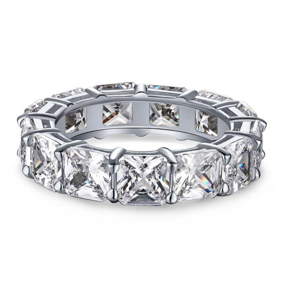 [GALE]Elegant Princess Cut Tennis Ring