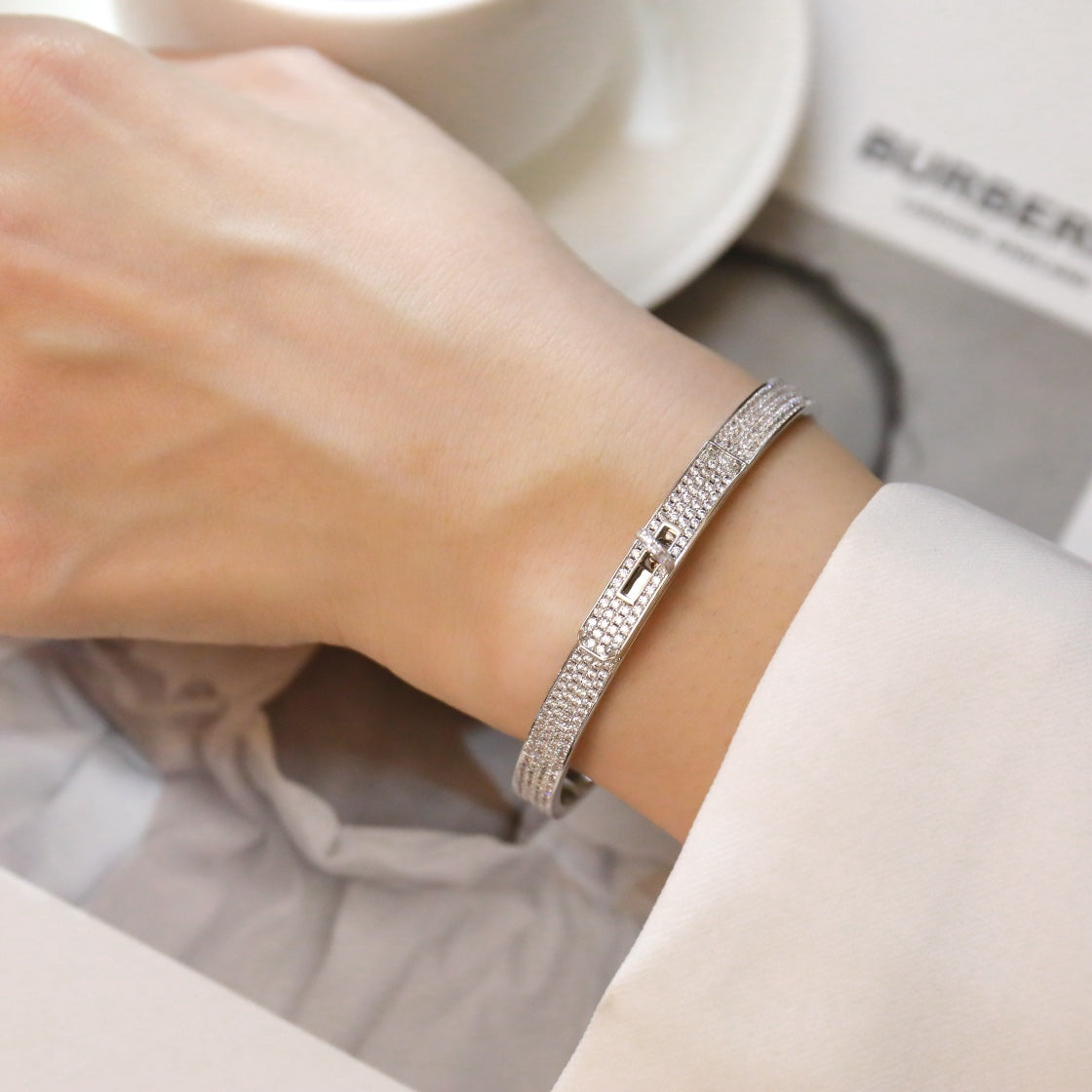 [GALE]KELLY BRACELET DIAMOND PAVED