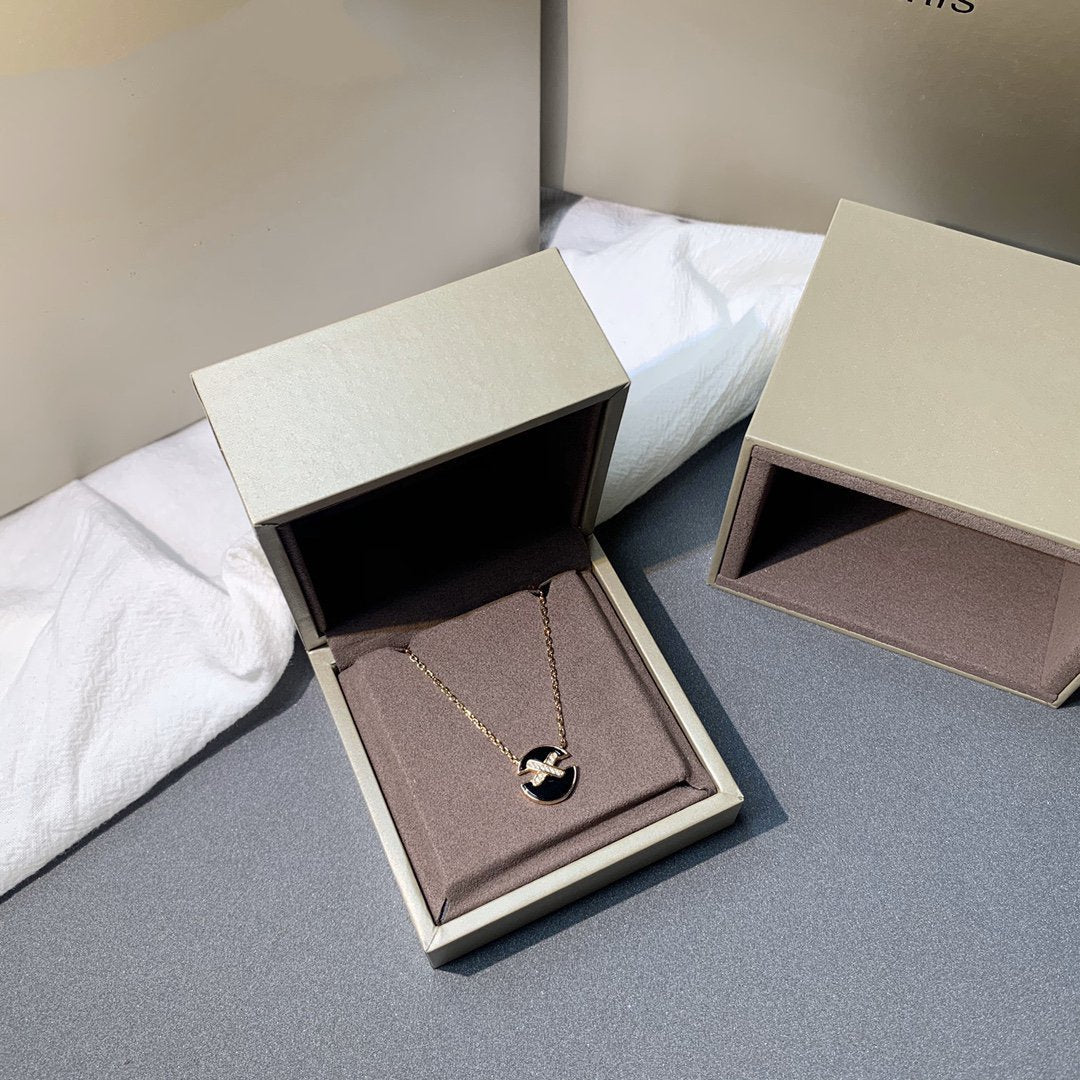 [GALE]JEUX DE PINK GOLD DIAMOND NECKLACE