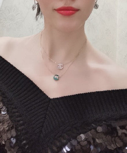 [GALE]JEUX DE ROSE GOLD DIAMOND NECKLACE