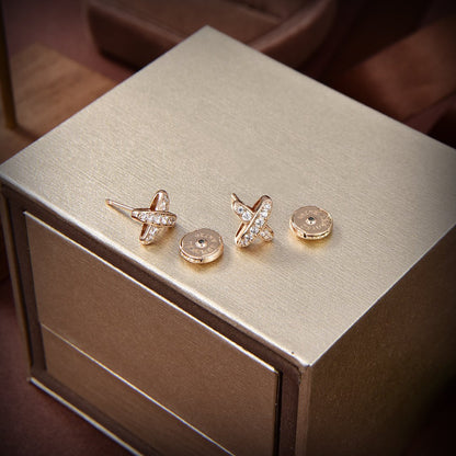 [GALE]JEUX DE GOLD DIAMOND EARRINGS