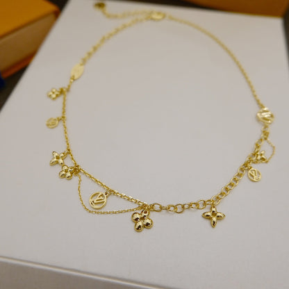 [GALE]BLOOMING SUPPLE NECKLACE BRASS
