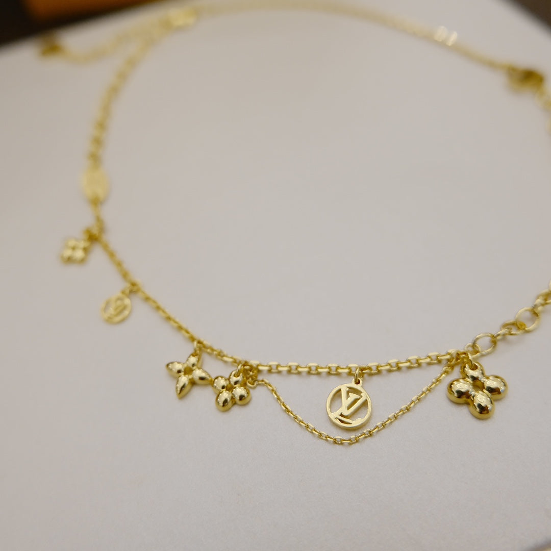[GALE]BLOOMING SUPPLE NECKLACE BRASS