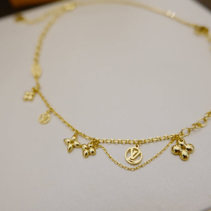 [GALE]BLOOMING SUPPLE NECKLACE BRASS