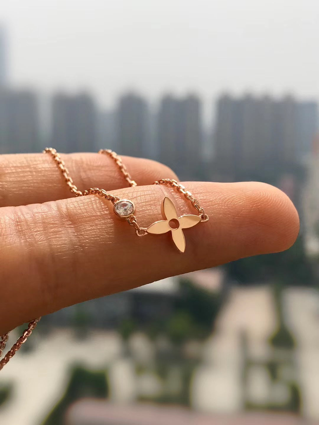 [GALE]BLOSSOM PENDANT PINK GOLD AND DIAMOND