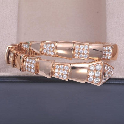 [GALE]SERPENTI WIDE BRACELET PINK GOLD DIAMOND