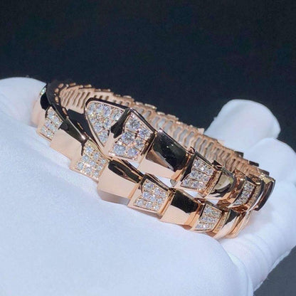 [GALE]SERPENTI WIDE BRACELET PINK GOLD DIAMOND