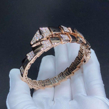[GALE]SERPENTI WIDE BRACELET PINK GOLD DIAMOND