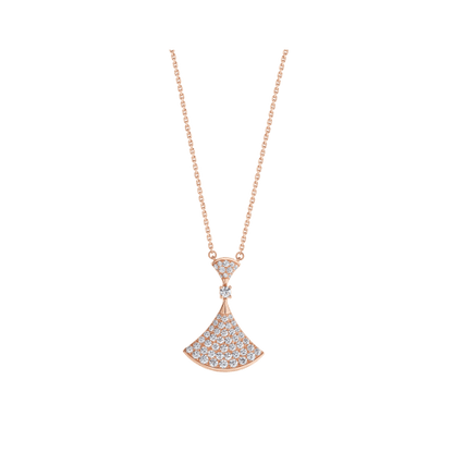 [GALE]DREAM NECKLACE PINK GOLD FULL DIAMOND