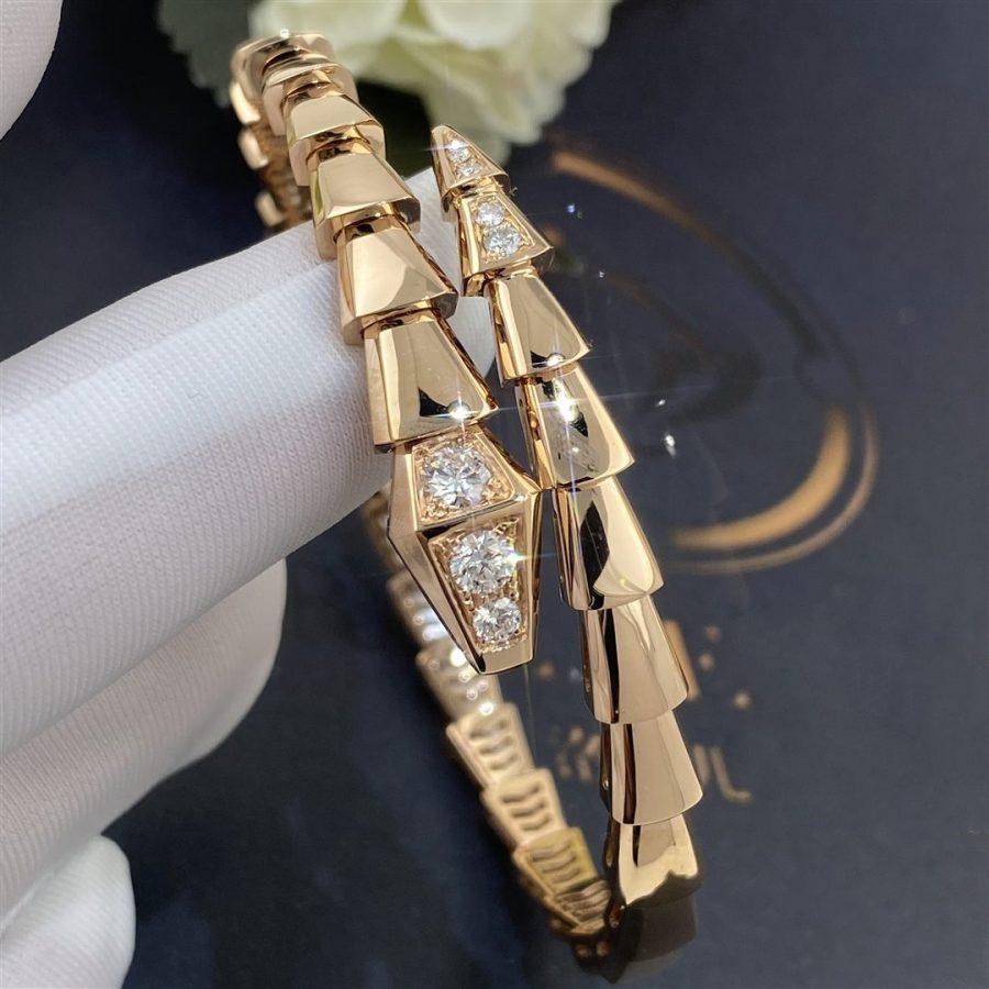 [GALE]SERPENTI BRACELET DIAMONDS PINK GOLD