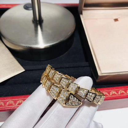 [GALE]SERPENTI BRACELET 8MM GOLD DIAMOND