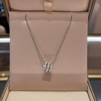 [GALE]SERPENTI  NECKLACE DOUBLE RING DIAMOND