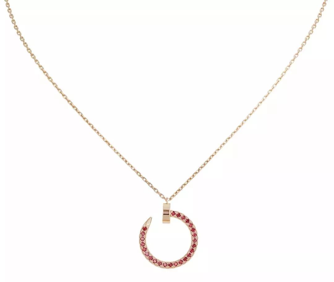 [GALE]JUSTE NECKLACE GOLD RED DIAMONDS