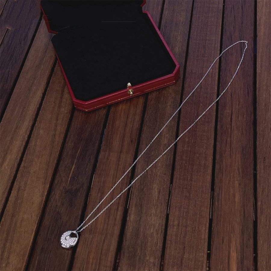 [GALE]AMULETTE SILVER FULL DIAMOND NECKLACE