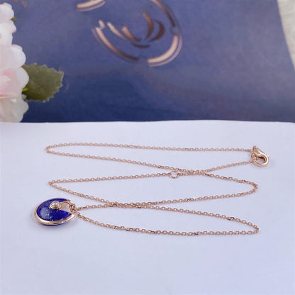 [GALE]AMULETTE ROSE GOLD AGATE NECKLACE