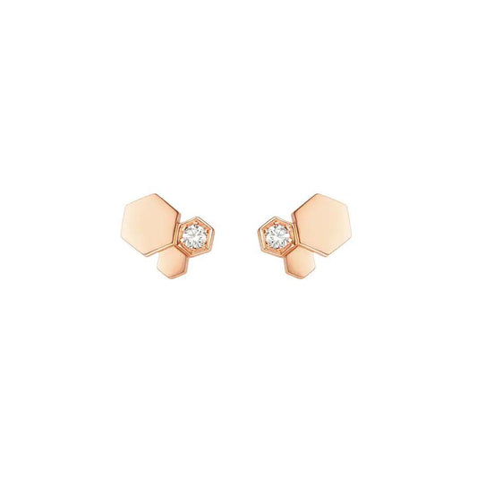 [GALE]BEE LOVE PINK GOLD DIAMOND EARRINGS