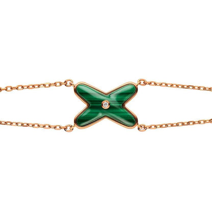 [GALE]JEUX BRACELET MALACHITE PINK GOLD 1 DIAMOND