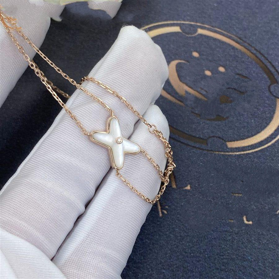 [GALE]JEUX BRACELET WHITE MOP PINK GOLD 1 DIAMOND