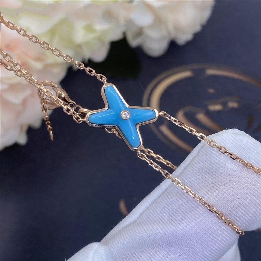 [GALE]JEUX BRACELET TURQUOISE PINK GOLD 1 DIAMOND